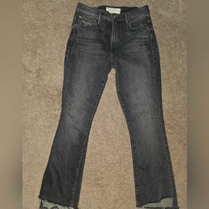 MOTHER Dark Gray Ankle Jeans